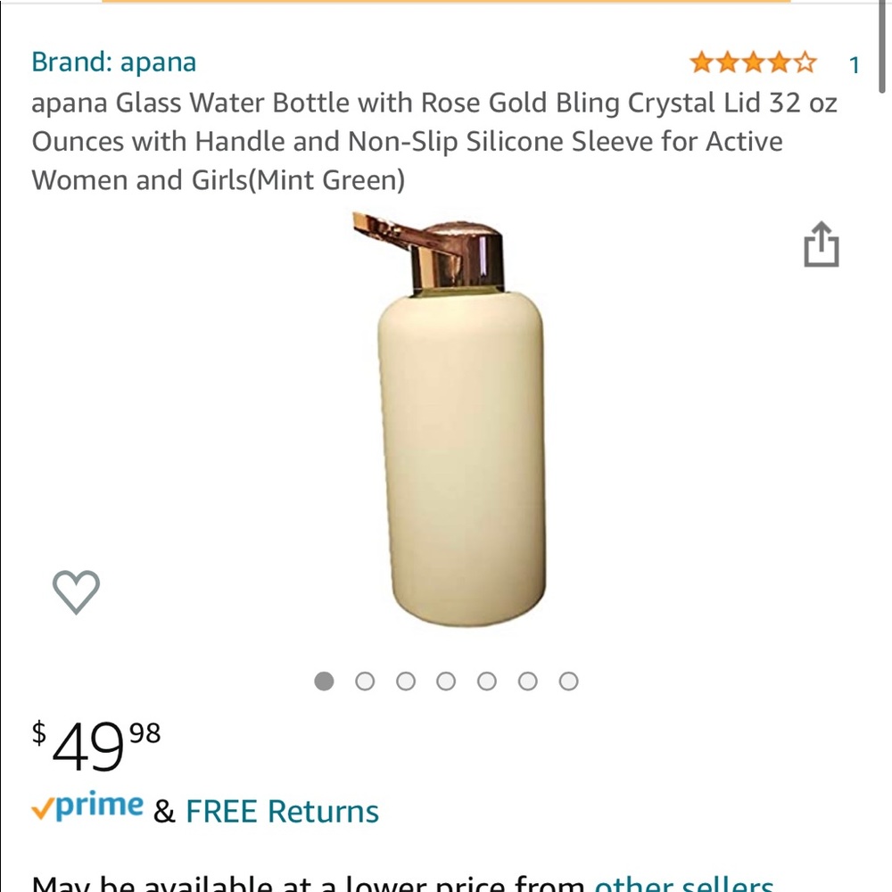 Apana 32oz Glass Water Bottle